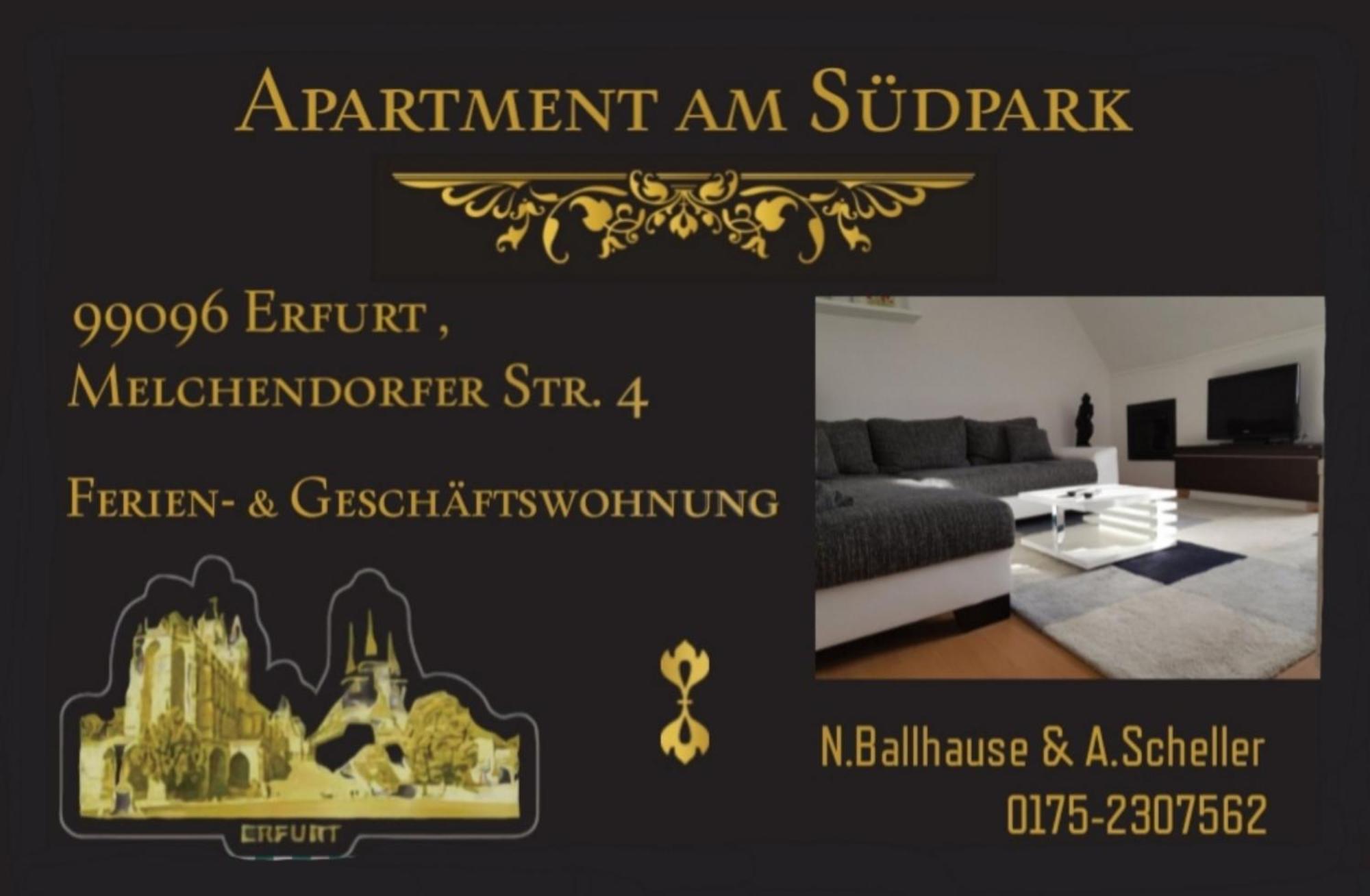 Apartment Am Suedpark Erfurt - Inkl Garten Mit Sitzlounge - Zentrumsnah Bagian luar foto